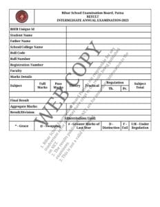 BSEB Marksheet
